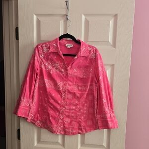Coldwater Creek Fuchsia Paisley Blouse